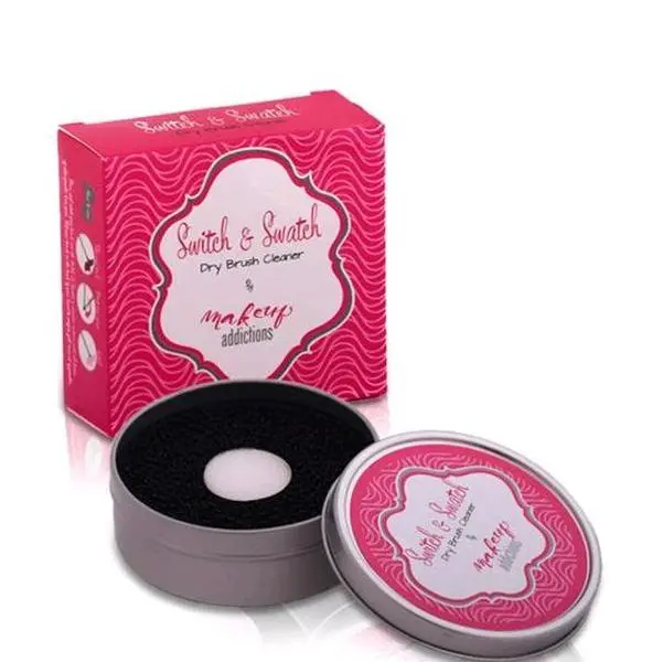 Beauty Creations Switch & Swatch Dry Brush Cleaner, A Hygienic Cleansing Tool for Quick Makeup Color Switching, Portable & Eco-Friendly Cosmetic Sponge, Beauty Cleaning Tool, On-The-Go, On The Go Use, Switch & Swash, Dry Sponge