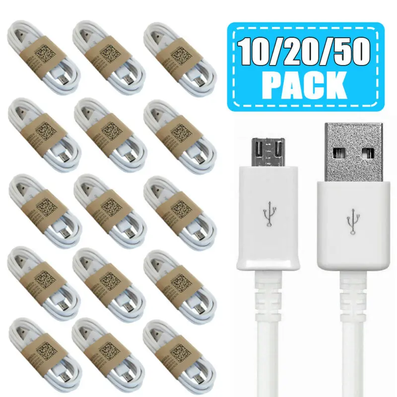10 PACK Micro USB Cable Charger Cord Bulk For Android Samsung Moto HTC LG 10 PACK Micro USB Cable Charger Cord Bulk For Android Samsung Moto HTC LG