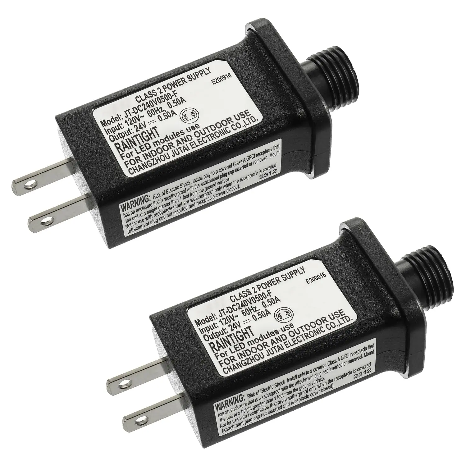 24V 12W LED Transformer Replacement Class 2 Power  for Christmas String Light Inflatable Decorations LED Controller IP44  Low