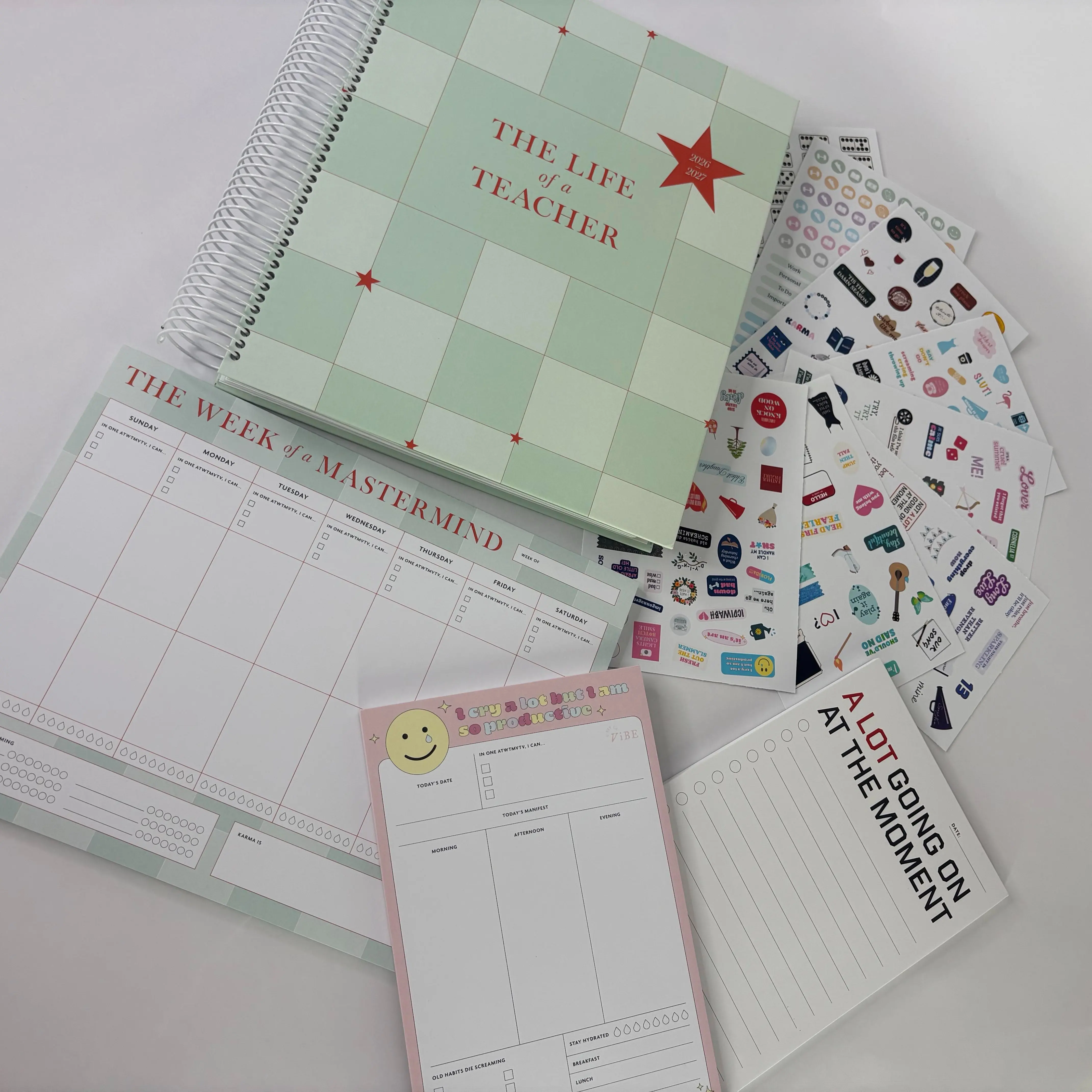 2026 Life of a Teacher Planning Bundle, Teacher Planner, Stationery, Notepads