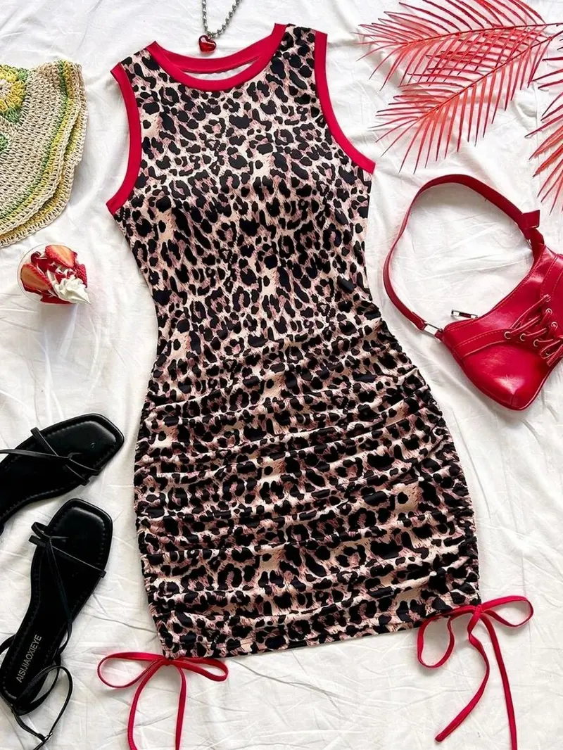 red leopard print bodycon dress How to Style a Leopard Dress Day to Night + Shopbop Sale