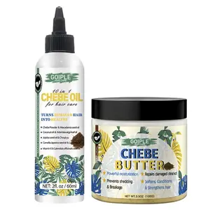 Goiple Chebe Set, Butter ,Oil ,Powder, Bowl, Comb, DIY Use, Moisturizing Ingredients, Enhances Hair Strength, Maintains Hair Health, Smooths and Strengthenes Hair