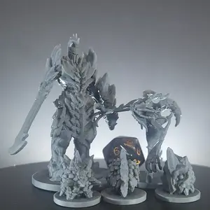 Storytellers Haven Metal Elemental Set of 5 – Unpainted Resin RPG Miniatures