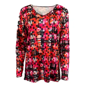 HiLo Tunic · Techno Plaid