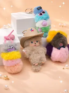 Monkey Baby & The Gang Cute Plush Bag Charm Keychains Toy Soft Monkey Baby & The Gang Cute Plush Bag Charm Keychains Toy Soft