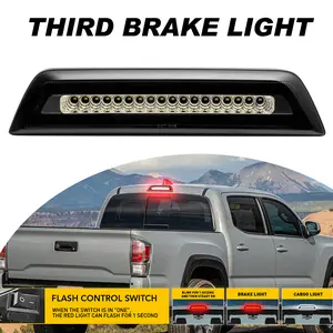 For 16-23 Tacoma Double Cab ONLY, New LED F1 Style LED 3rd Brake Third Tail Light Lamps Assembly Smoke outdoorfun summervibes