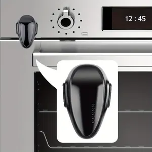 1pc Safety Oven Lock, Cabinet Door Latch, Drawer Childproof Lock, Phthalate-Free Plastic, Black & White, Prevents from Pinching Hands and Accessing Dangerous Areas