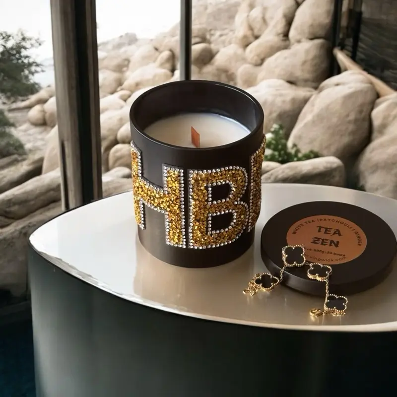 KingWick - Blinged “HBD” on the Candle Jar drenched with rhinestones;  Luxury decorative Happy birthday candle for the Fashionista Mom, Sister, girlfriend, Boss, or just friends that love bling-out Slay! This Candle is the true GEM!
