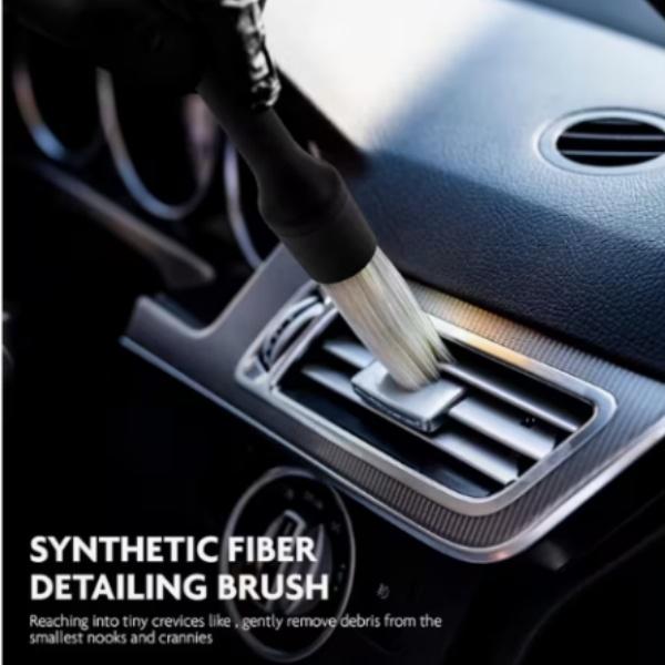 9pcs Car Interior Detailing Set, Detailing Brushes, Bristles Brushes, Microfiber Cloth & Applicator, Great for Reaching The Crevices, Nooks and Crannies