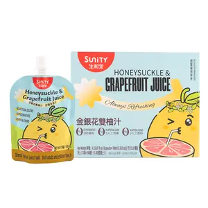 Sunity Honeysuckle & Grapefruit Juice, Carrot & Orange Juice, Apple & Hawthorn Juice, 10 Pouches (100ml x10)