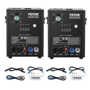 VEVOR Cold Spark Machine, 2 Pack 500W Output Fireworks Controllers, 6.6-13ft Adjustable Height, with Advanced DMX System, LED Screen, Portable Handle, Aluminum Alloy for Stage DJ Wedding Event, Party