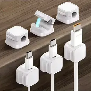 Cable Clip Organizer 6 Counts Set Wall Mounted CableManagement Holder for Home & Office Desk AccessoriesCompact Design 0-5 kg Capacity