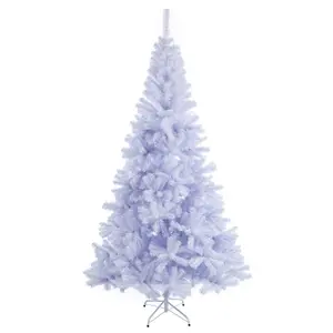 SUNNYGLADE 4 FT Premium White Artificial Full Christmas Tree Xmas Gift with 400 Branch Tips and Metal Stand Easy to Assemble for Indoor and Outdoor Decoration
