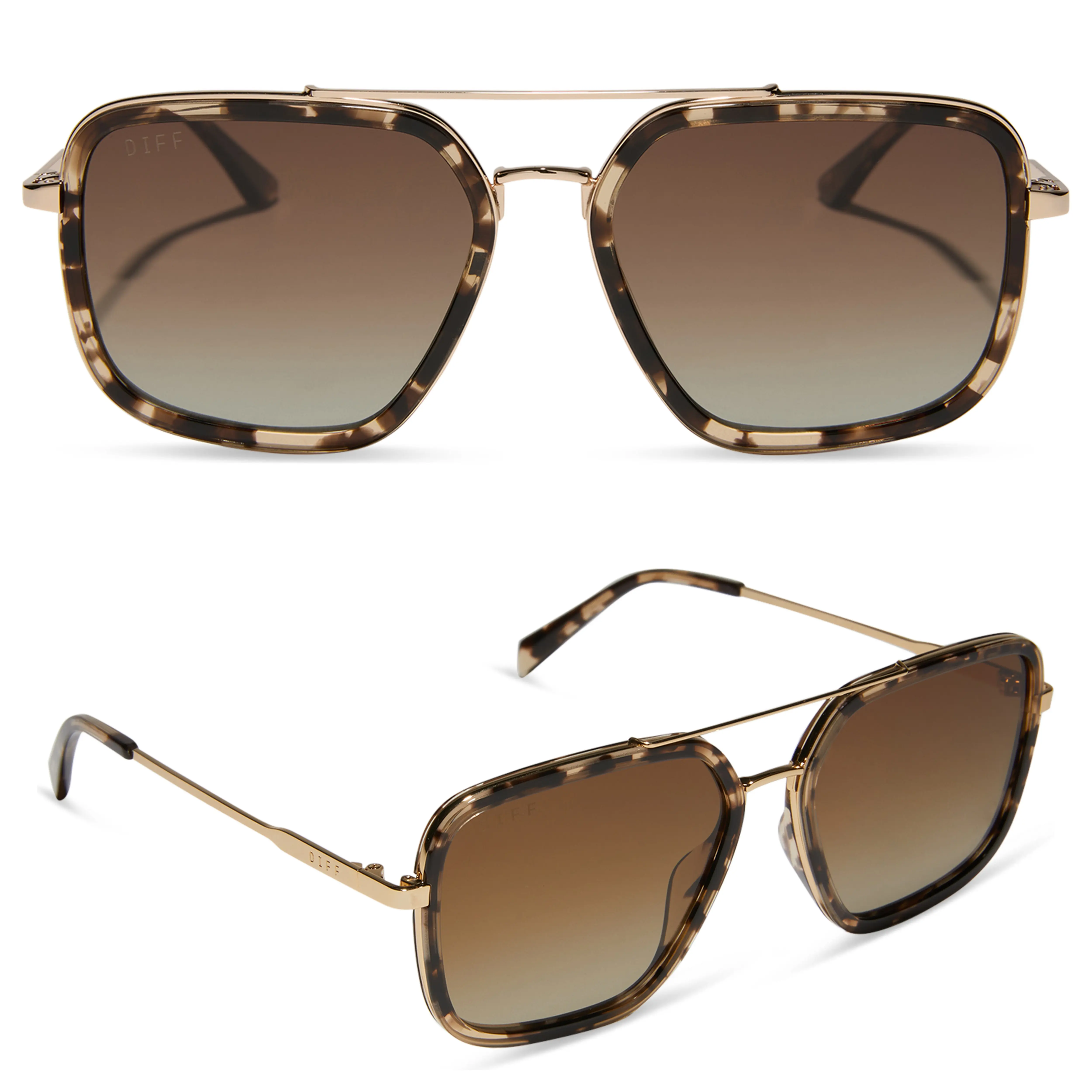 DIFF Jordan Sunglasses - Womens Tangle Free Navigator Lightweight Style Sunglasses