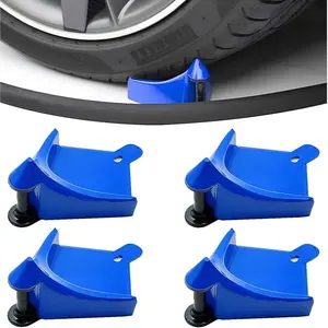 4-Pieces Plastic Car Wash Hose Guide, Car Accessories for Wheel Washing, Pressure Washer Safe Tire Roller, Prevents Line Sticking Under Vehicle Wheels & Hook Damage, Automotive Repair Tool
