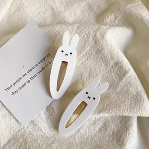 Cute Miffy Kawaii Ins Hair Decoration Clip Princess Bangs Clips Sweet Cool Rabbit Personality Headwear Student Girl Gifts
