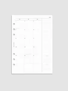 2026 Dated Monthly Planner Inserts | Sunday Start