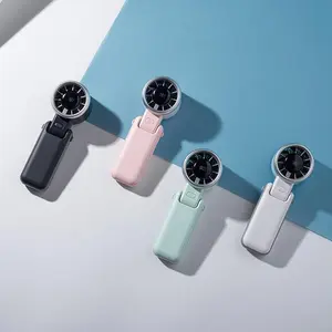 Portable Handheld Turbo Fan, USB Rechargeable Handheld Fan, Foldable Turbo Fan for Travel/Camping/Outdoor, 5 Gear Wind, 13,500 RPM