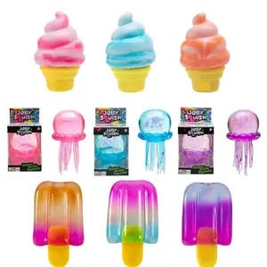 Stress Relief Toys for Adults Kids - Ice Cream & Jerryfish & Ice Lolly Slow Rise Sensory Fidget Toy, Squeeze Squishy Toy, Ice Cream Squishy, Schylling Jelly Squish, Jerry Hops Squish