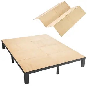 VEVOR Bunkie Board, King Size 76.8 x 70.1 in, Foldable Bed Board Under Mattress with Nylon Webbing, Plywood, Rounded Edges, Anti-Sag Design for Metal Frames, Sleeper Sofas, Platform and Bunk Beds
