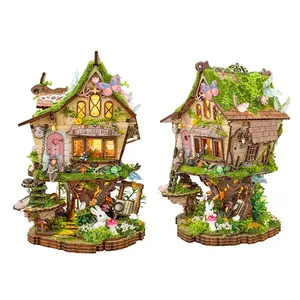 Book Nook Kit, Crafts, Wooden Handmade Puzzle, 3D Wooden Puzzle, Adult 3D Wood Jigsaw, Bookshelf Model Decoration, DIY 3D Desktop Ornament, Gift for Family Friends