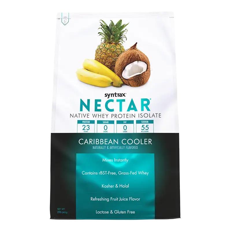 Syntrax Nectar Grass-Fed Whey Isolate Protein Powder, 2lb Sugar-Free Dietary Edible High-Protein Instant Fitness Fuel - Fruit-Flavored Drink for Muscle Recovery & Nutritional Support