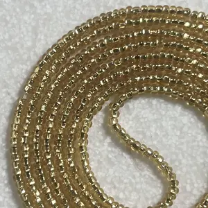 GOLD - Tie On Waist Beads - 45 to 60 inches Waistbeads - Gold Waistbeads - Made By Venus Waistbeads