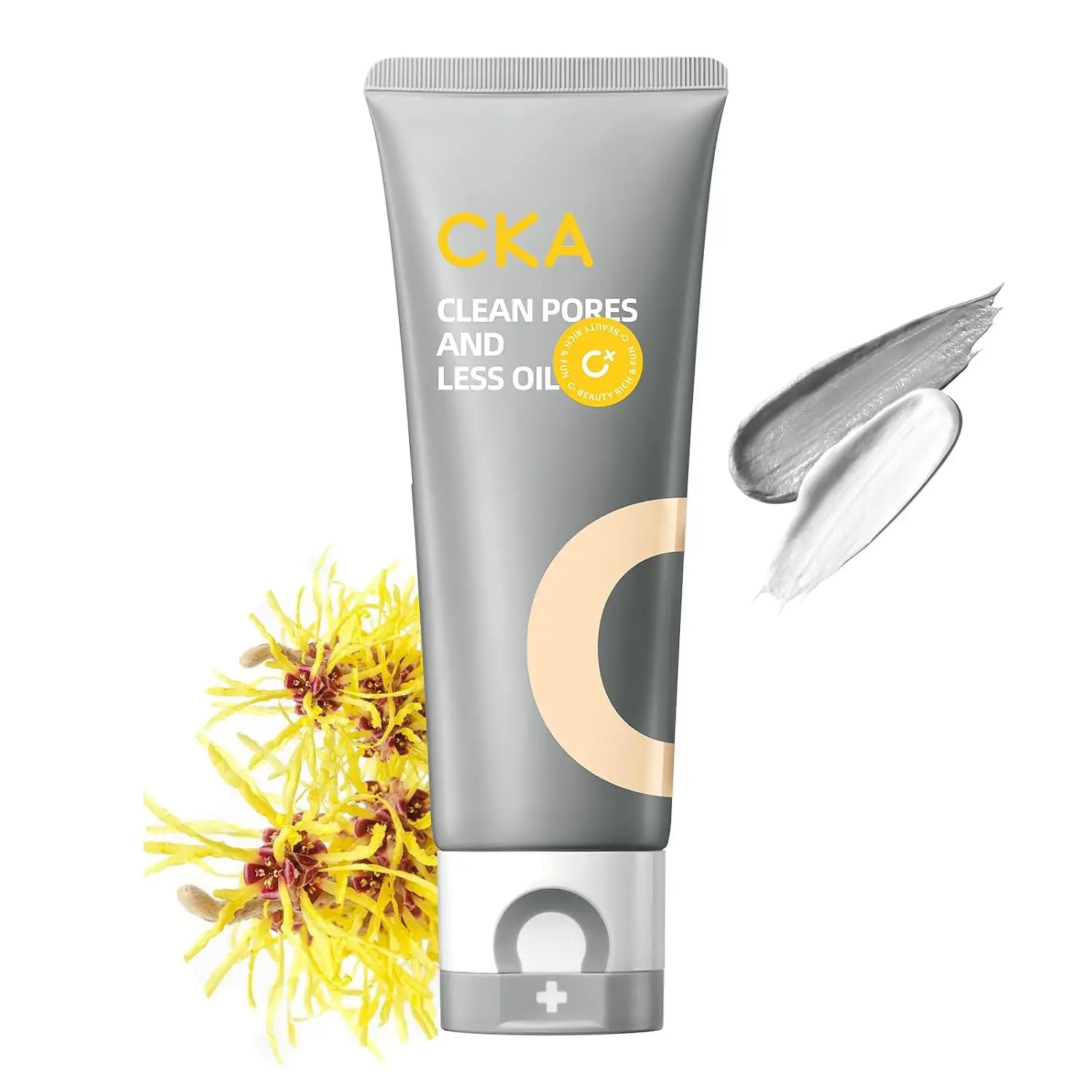 [CKA] Deep Pore Facial Cleanser for Oily Skin, Oil Control Foaming Cleanser with Amino Acid & Amazonian White Clay, Dual-Tube Face Wash Moisturizing for Minimizes Blackhead Cleanser for Sensitive Skin Care, summervibes
