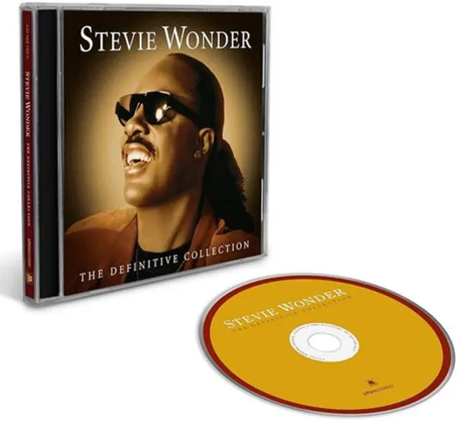 Stevie Wonder - The Definitive Collection R&B Music CD Album with Hit Tracks: Boogie on Reggae Woman, Masterblaster (Jammin"), That Girl, For Once in My Life, Fingertips (Part 2), Living for the City