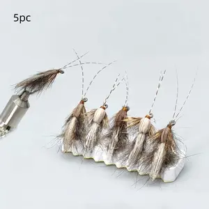 5 Piece Set Stonefly Adult Dry Fly Fishing Lures Handmade Flies Hooks, High-Quality Fishhooks for Angling, Durable Design Fishing Tackle