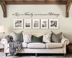 The Love of a Family is Life's Greatest Blessing Wall Decal | Family Decor | Living Room Wall Art