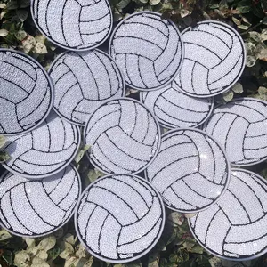 Volleyball Sequin Patch - 5”