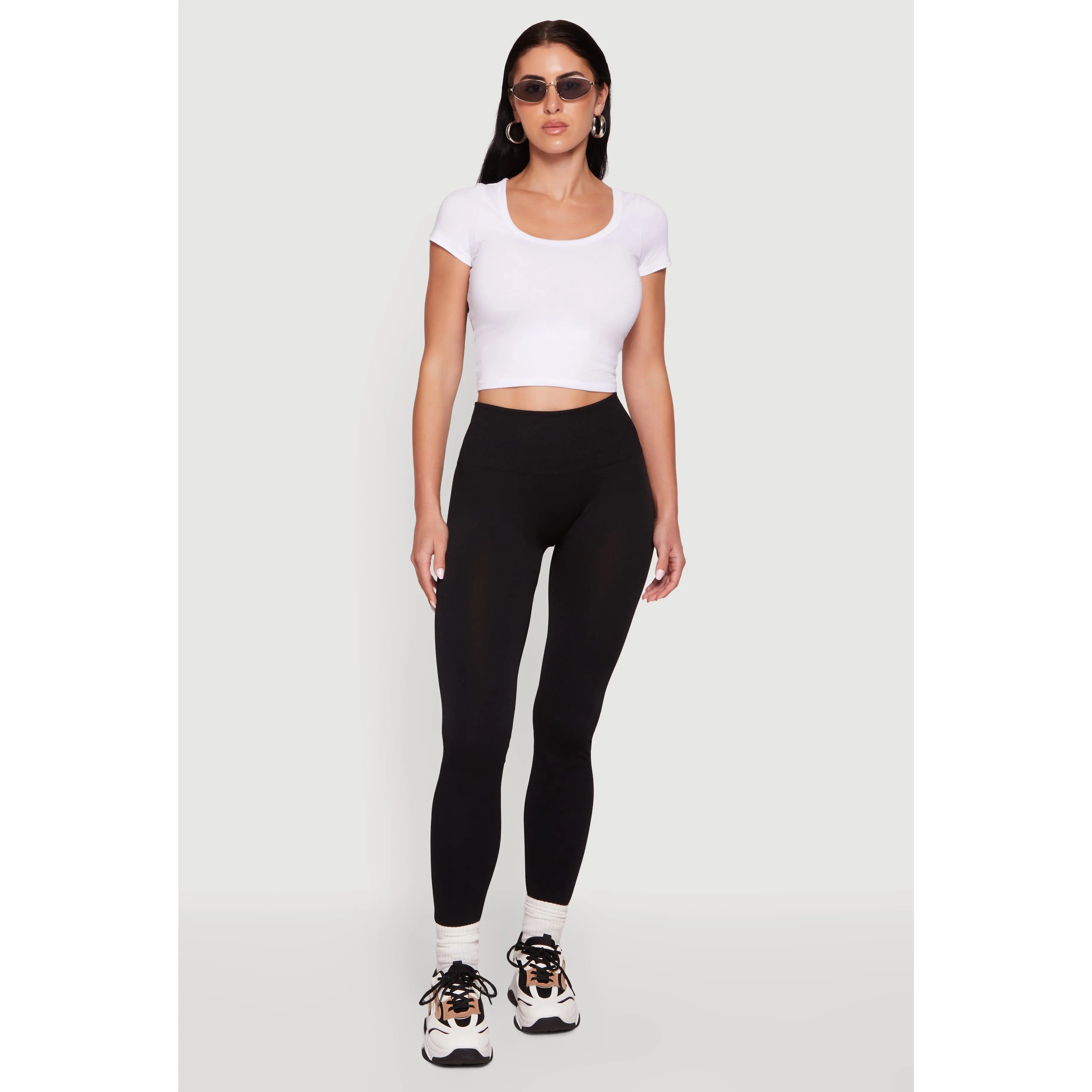 Seamless Waffle Knit High Waisted Leggings