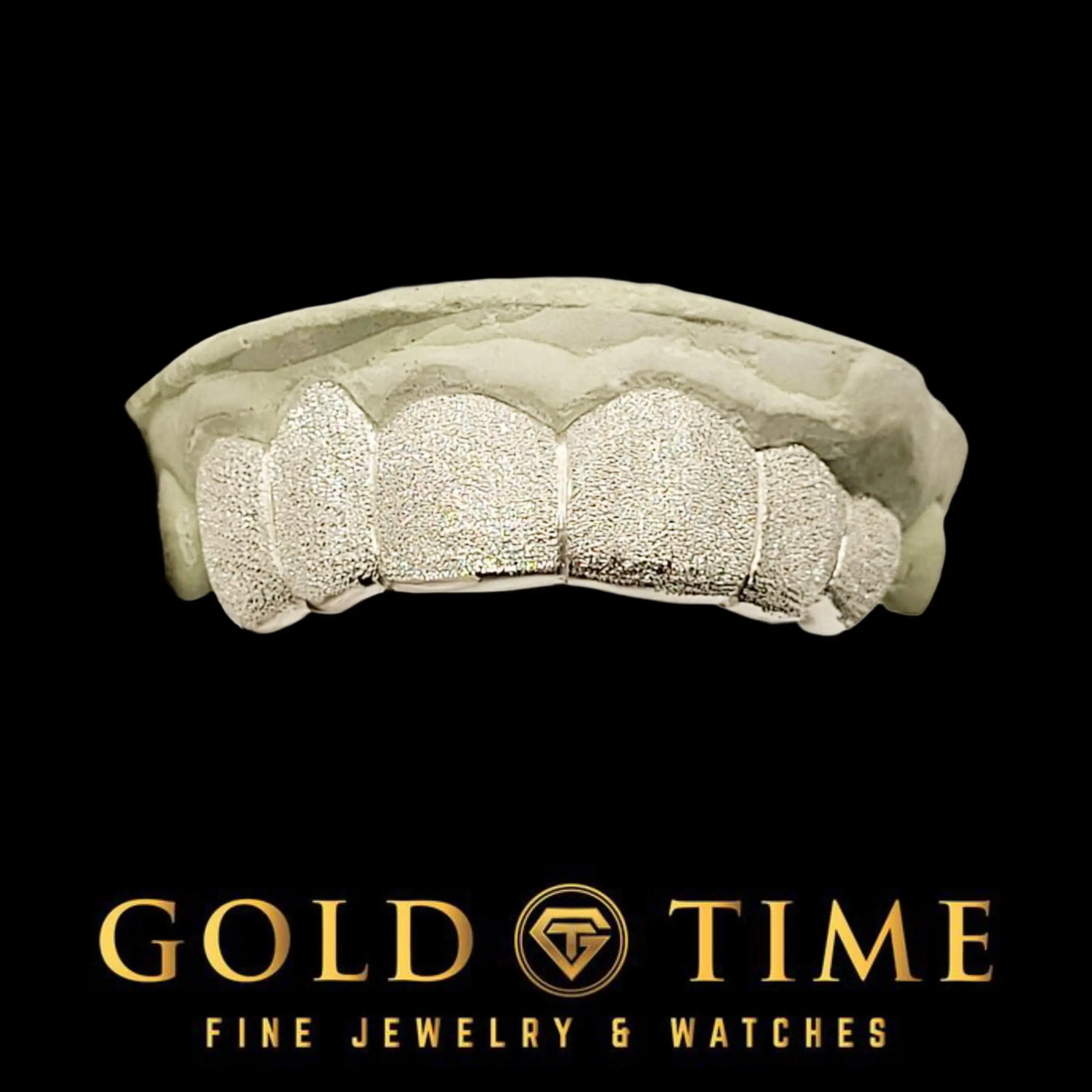 Custom 6-Piece Diamond Dust Grillz  Handmade Grillz in Gold or Silver  Coverups Available  Includes Mold Kit  Custom Fit Teeth Jewelry