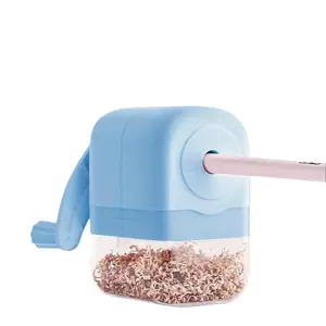 Manual Pencil Sharpener - Compatible with colored pencils, crayons, and graphite. Features a large-capacity shavings container. Ideal for classrooms, homes, and offices - the perfect choice for teachers and students.