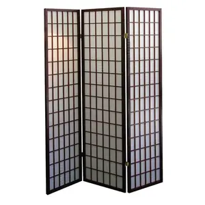 70" Tall 3-Panel Screen / Room Divider, Japanese Style with Cherry finish,Folding (Using high-quality and premium materials),Room Dividers,Room Divider Privacy Screens,for Home Office Bedroom,,Patio Privacy Screen for Garden, Balcony ,Stable and sturdy