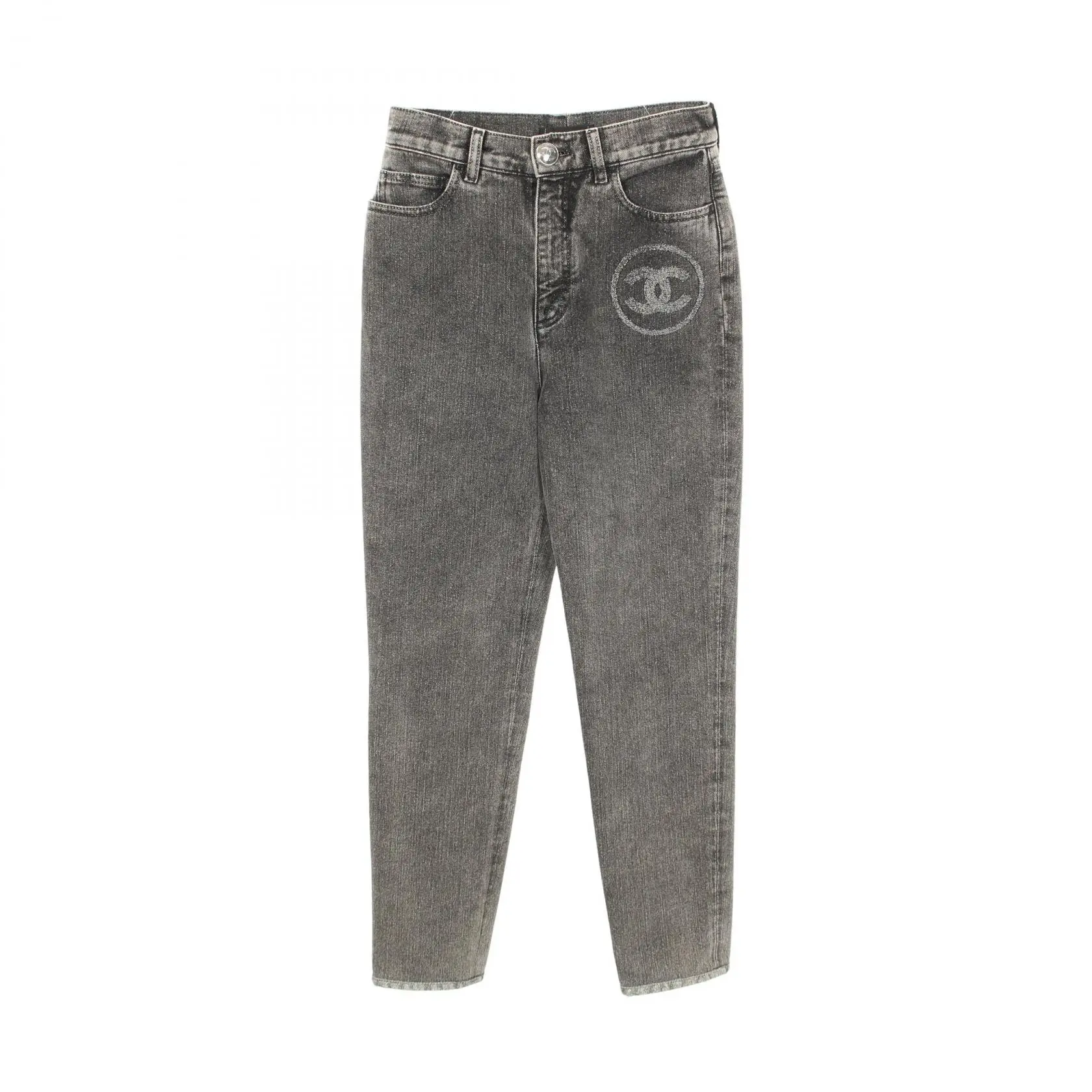 Pre-owned CHANEL Cotton Small Leather Goods Denim Pants