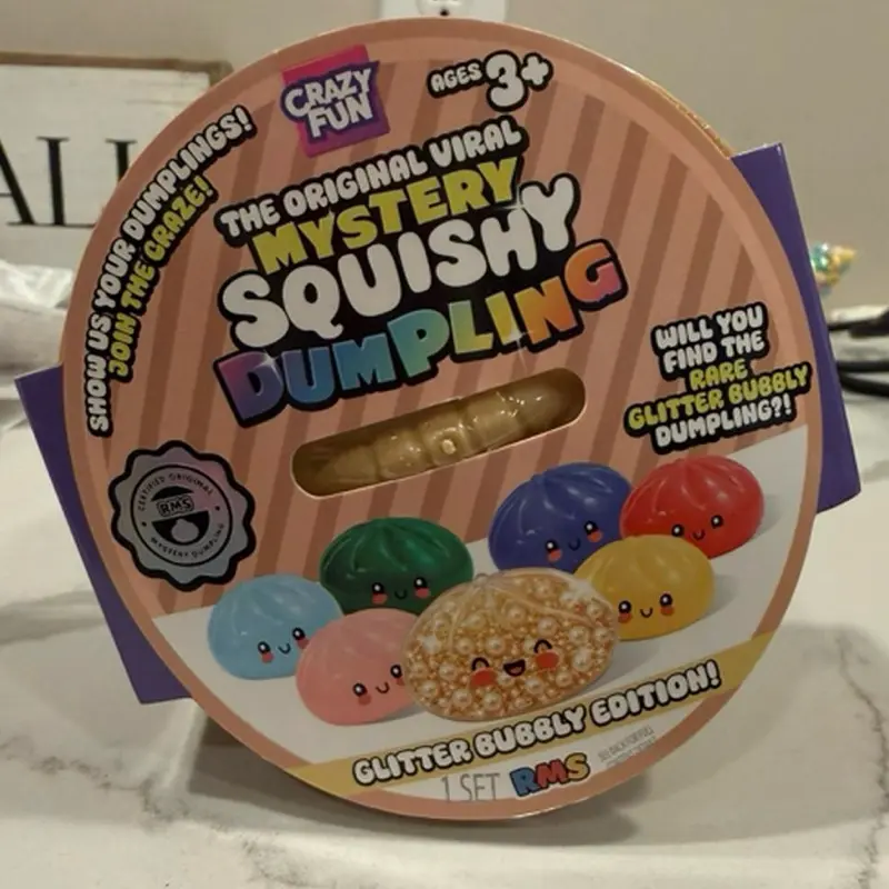 Mystery Squishy Dumpling, Glittery Bubble Edition Sensory Stress Reliever – Anxiety Relief Product, Stress Relief Tool, Decompression Squeeze Sensory Calming Tool