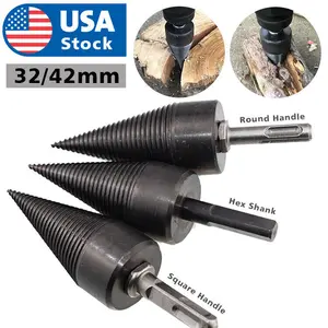 High Speed Twist Firewood Drill Bit Wood Splitter Screw Splitting Cone Driver  For Hammer Drill