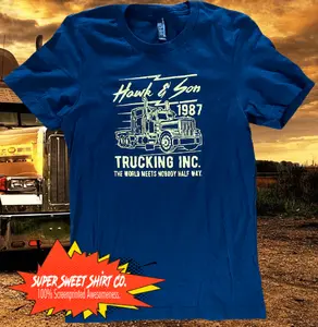 Over The Top Hawk and Son Trucking T-Shirt - Retro Cult Classic Tee | Classic 80s Nostalgia Menswear