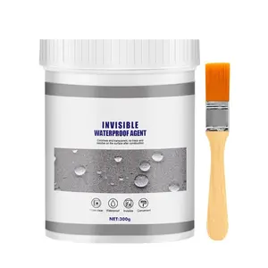 Waterproof sealant (300g with brush) Waterproof coating for bathroom and kitchen exterior walls without brick smashing and leak repair invisible  waterproof  glue  solution Transparent Repair Paint  gel