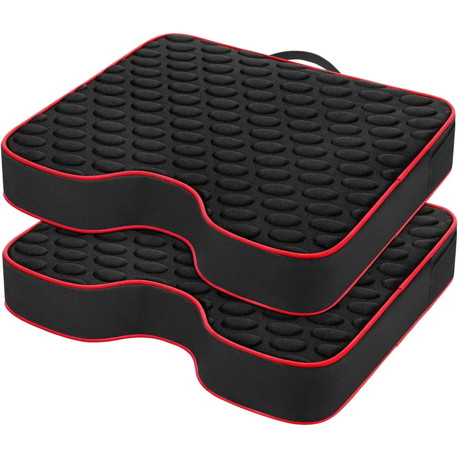 Stadium Seat Cushions - Portable Bleacher Cushions with 2.5" Extra Thick High-Density Foam and Massage Dots, Fashion Outdoor Seat Cushions for Sports Events, Travel, Camping, Chairs - 2 Pack