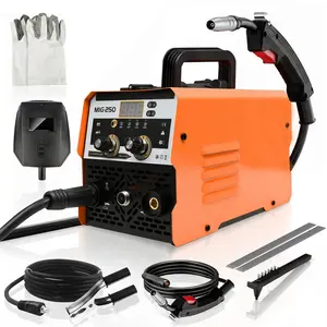 145A 3-in-1 Multiprocess Portable Welder, 110V Input Machine with FLUX MIG/Lift TIG/ARC Capabilities, LCD Display, for Stainless Steel, Carbon Steel, mig welding machines, Portable Welders