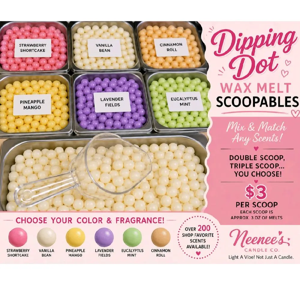 Triple-Scented Aroma Soy Wax Scoopable Dipping Dot Melts, Home Decor Candle Ornaments, Fragrance Accents Decoration Perfume Candle mother gift holiday collection holiday