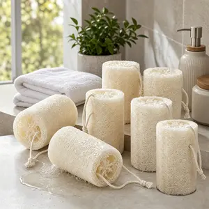 7Pcs Natural Loofah Exfoliating Body Sponge Scrubber, 5 inch-Long Organic Loofa Luffa Plant-Based for Men & Women Skin Care Bath Shower Cleaning, Natural Sponges for Dishes - Home Improvement.