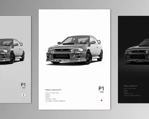 Subaru Impreza P1 Poster No Frame Print | Wall Art | Car Photography