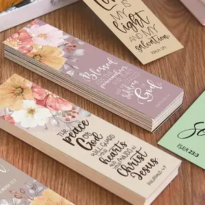 30pcs Inspirational Bible Verse Bookmarks with Floral Design, Front Page Markers for Book Lovers and Readers, Church Supplies, Book Accessories - Perfect Christian Gift for Men & Women