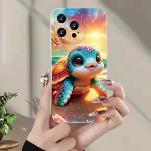 Creative Cute Turtle Smartphone Casing, Fashionable Cellphone Accessory, Handheld Phone Case Compatible with iPhone 11, X, 17 Series