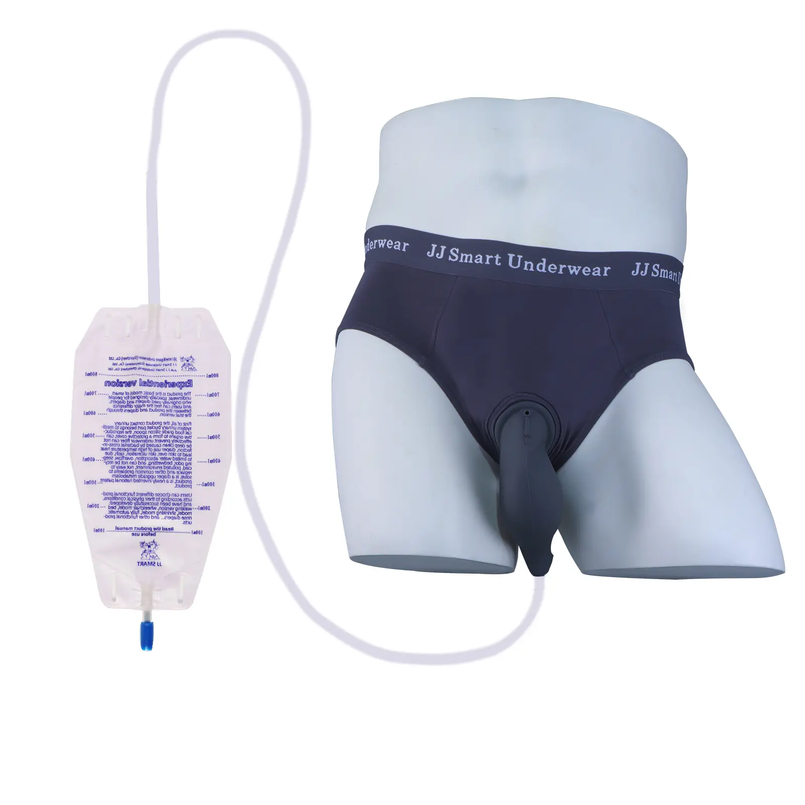 Urinals for Men Urine Collection Bag Catheter for Men Urinary Incontinence Kit Reusable Silicone Urine Collector Portable Wearable Male Incontinence Products for Elderly Bedridden