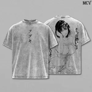 Fubuki Tee – One Punch Man Season 3 Acid Wash Vintage Oversize Unisex T-Shirt, Psychic Queen of Hell Graphic Top, Anime Manga Streetwear, Heavy Cotton Washed Retro Collection